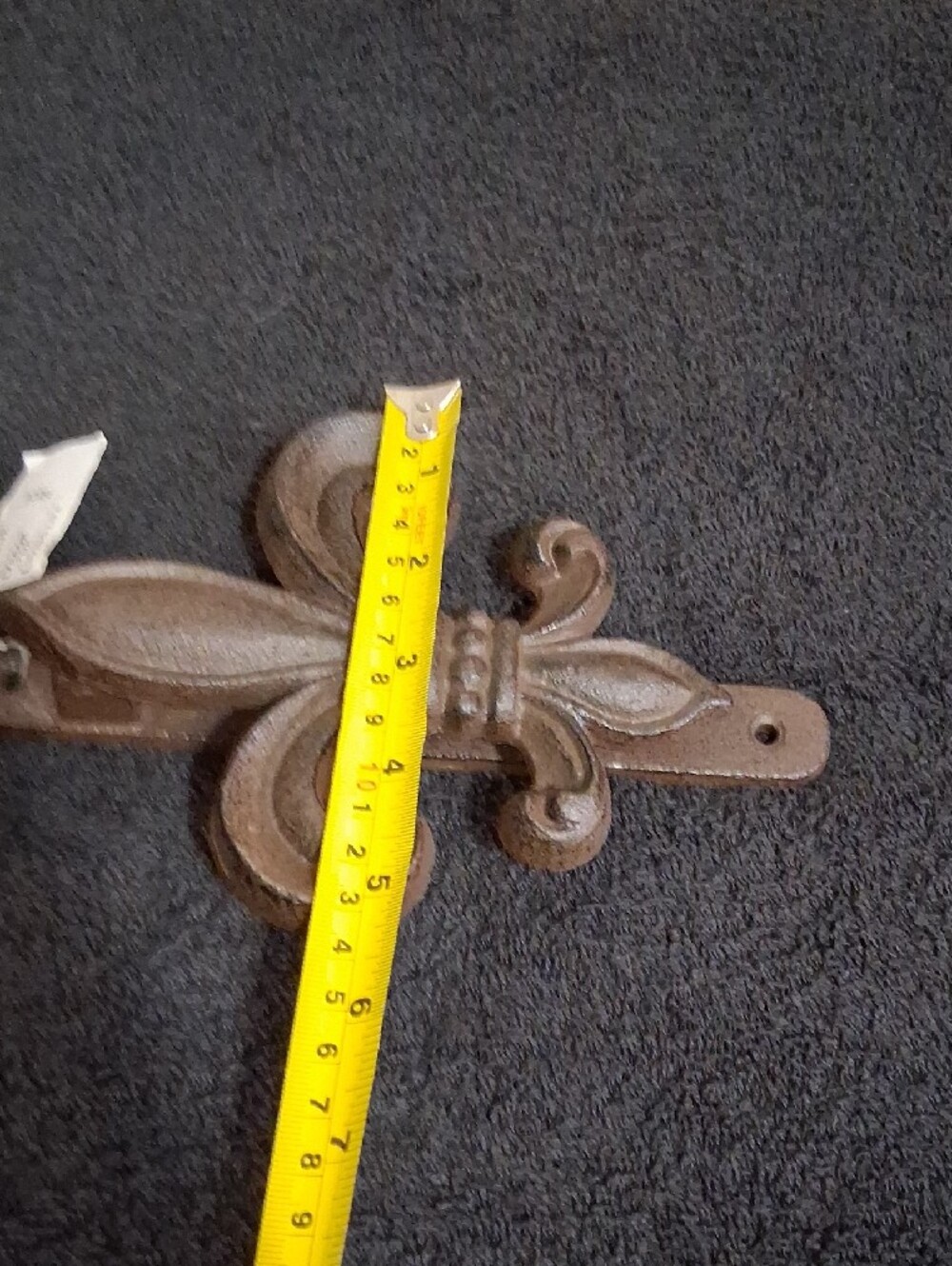 Cast Iron Fleur-de-Lis Door Knocker - Rust Brown - 8 X 5 - Picture 6 of 9
